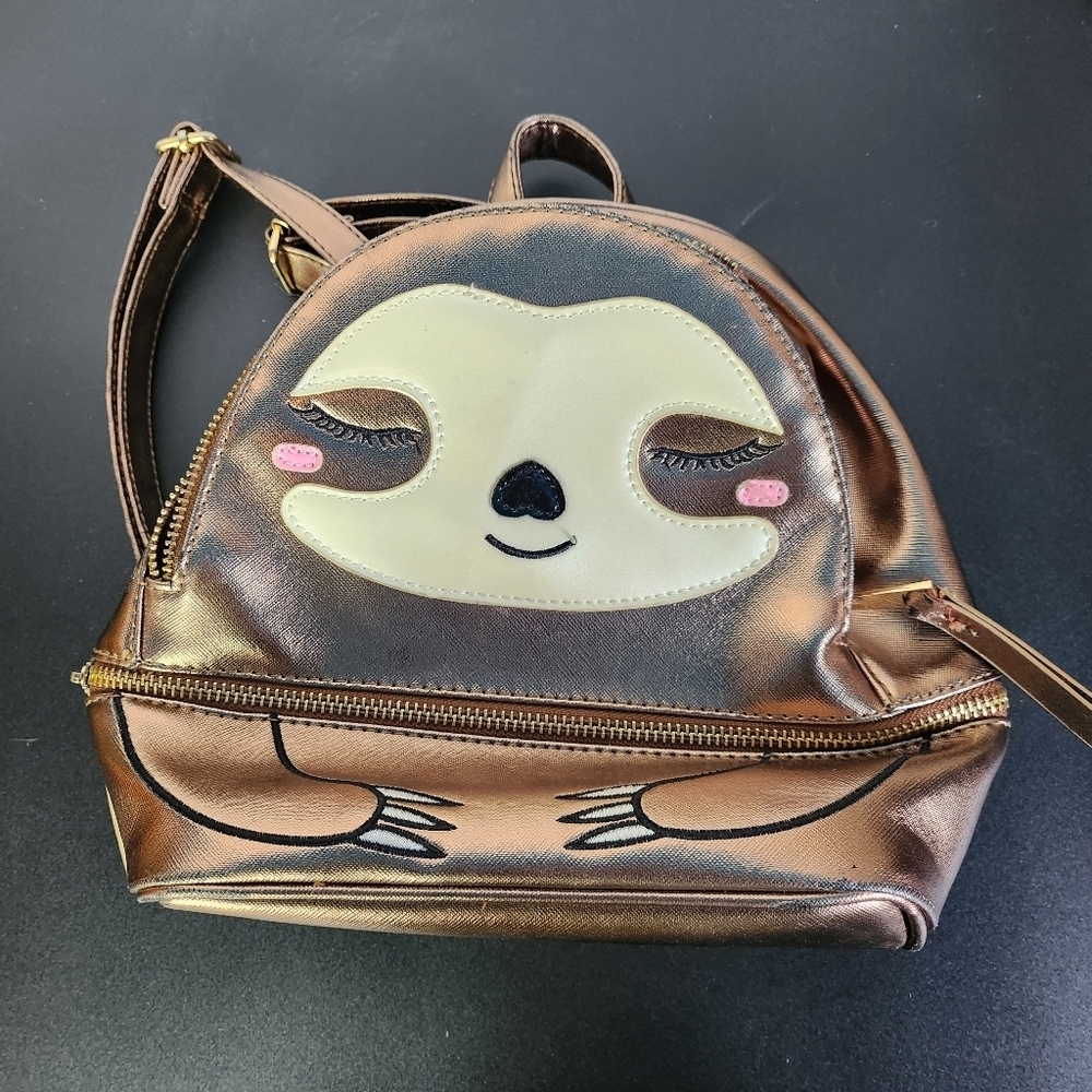 Sloth metallic backpack Mini Backpack